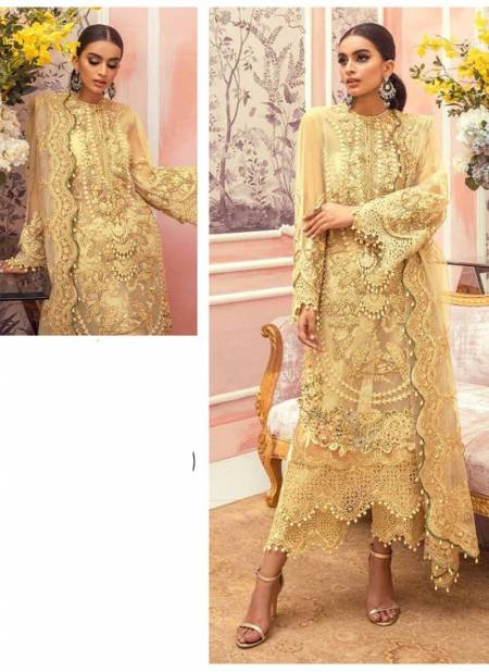 Yellow Colour Asim Jopha New Latest Designer Festive Wear Net Salwar Suit Collection 1550 A